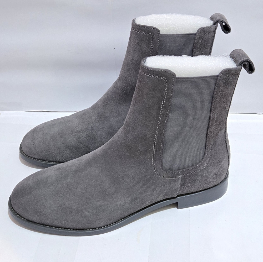 Saint Morta Chunky Chelsea Boots Men'‎ Dark Gray Suede Leather